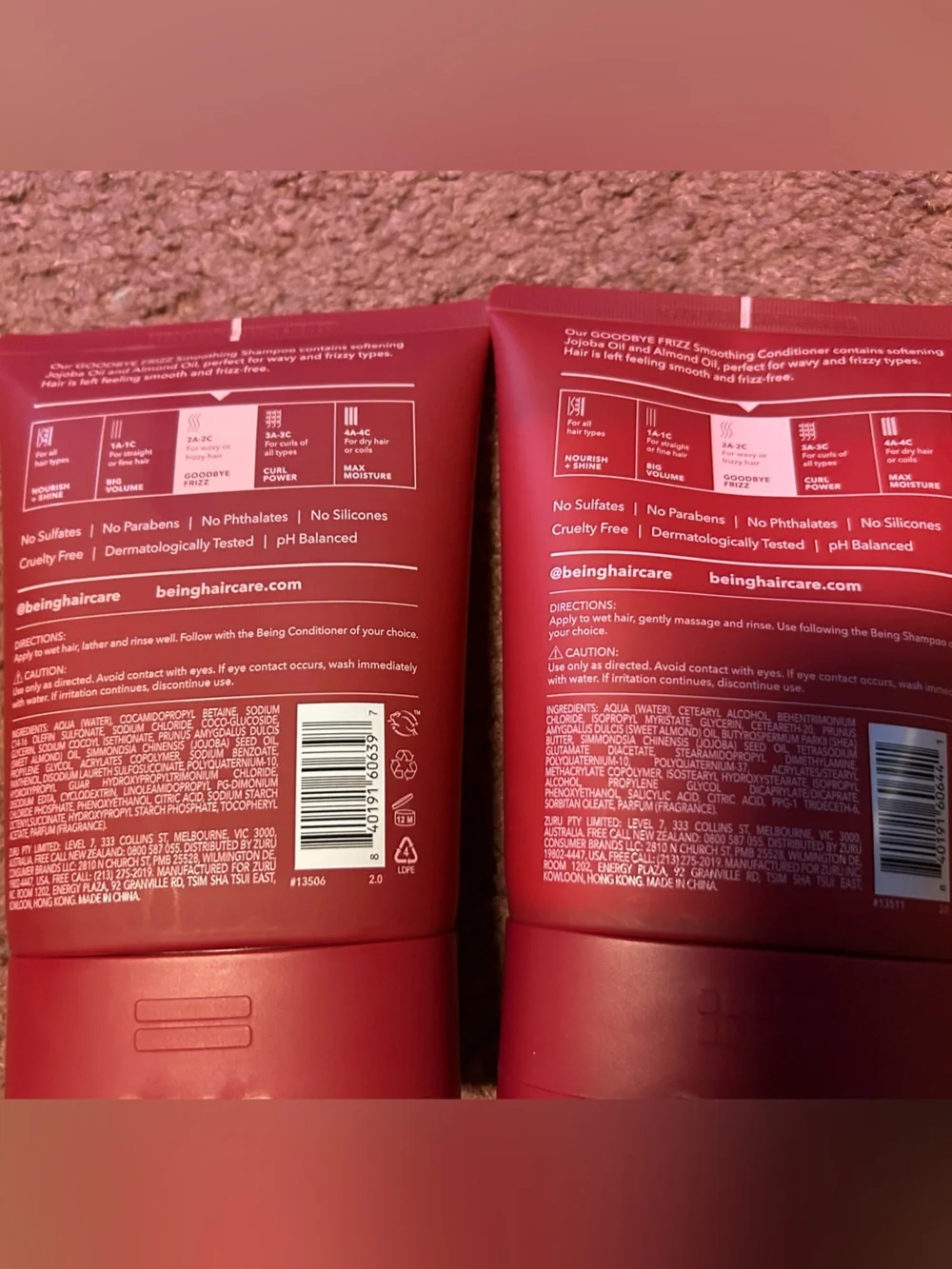 Shampoo and conditioner